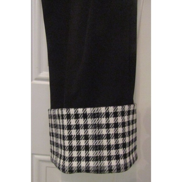 Alberto Makali Black Pants NWT Wide Gingham Cuff Side Zip Retail $119 Sz 6 - Picture 4 of 7